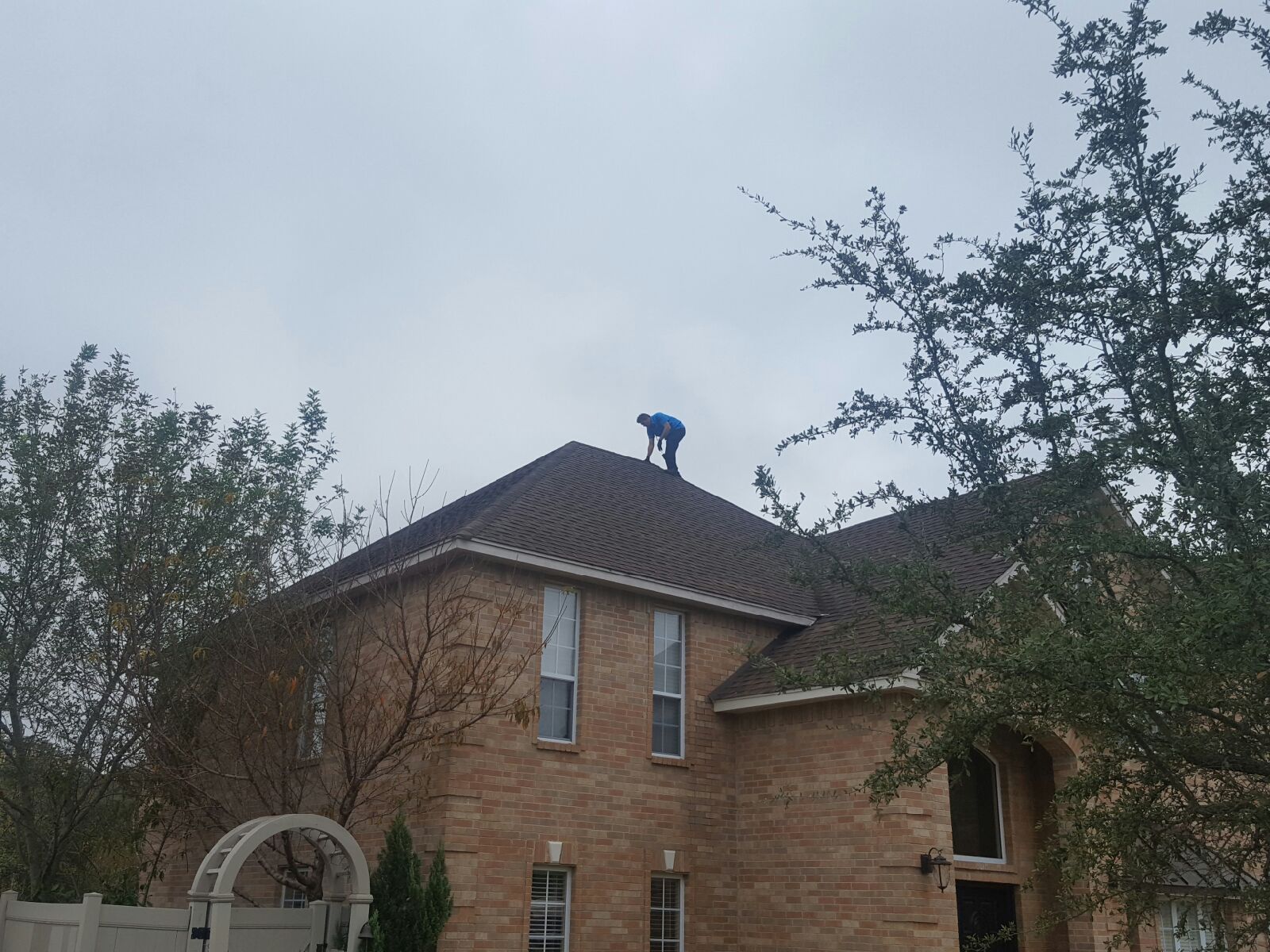 david on roof from far away